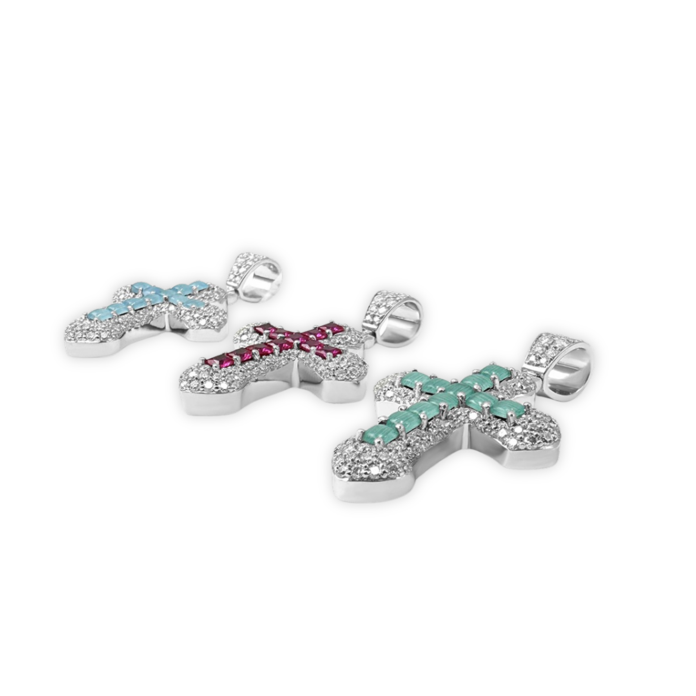 Jezus Kruis | Zilver met steentjes