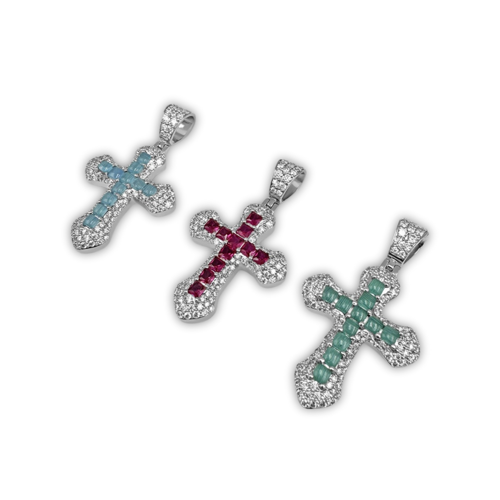 Jezus Kruis | Zilver met steentjes