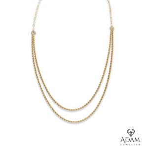 14KT Dames Dubbele Rope Chain